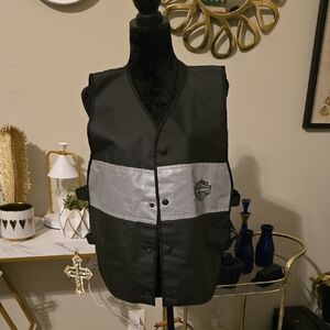Harley Davidson Black and Gray Vest